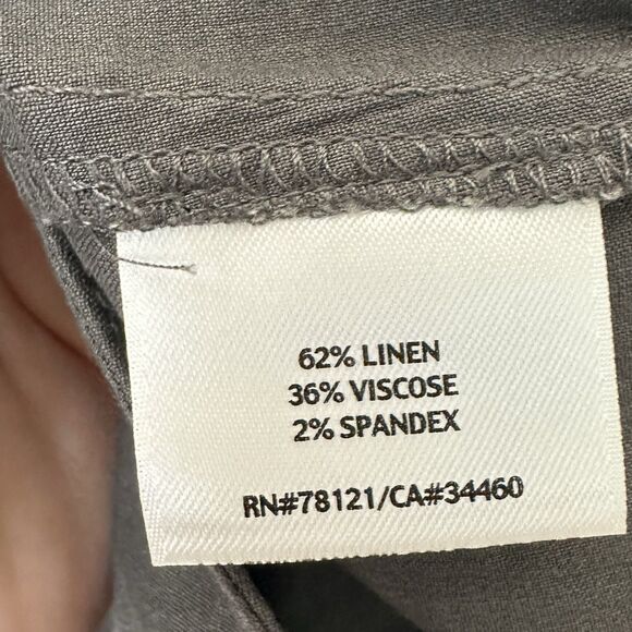 Eileen Fisher Linen Blend Pants Women’s 18w Wide Leg High Rise Grey - Picture 5 of 10